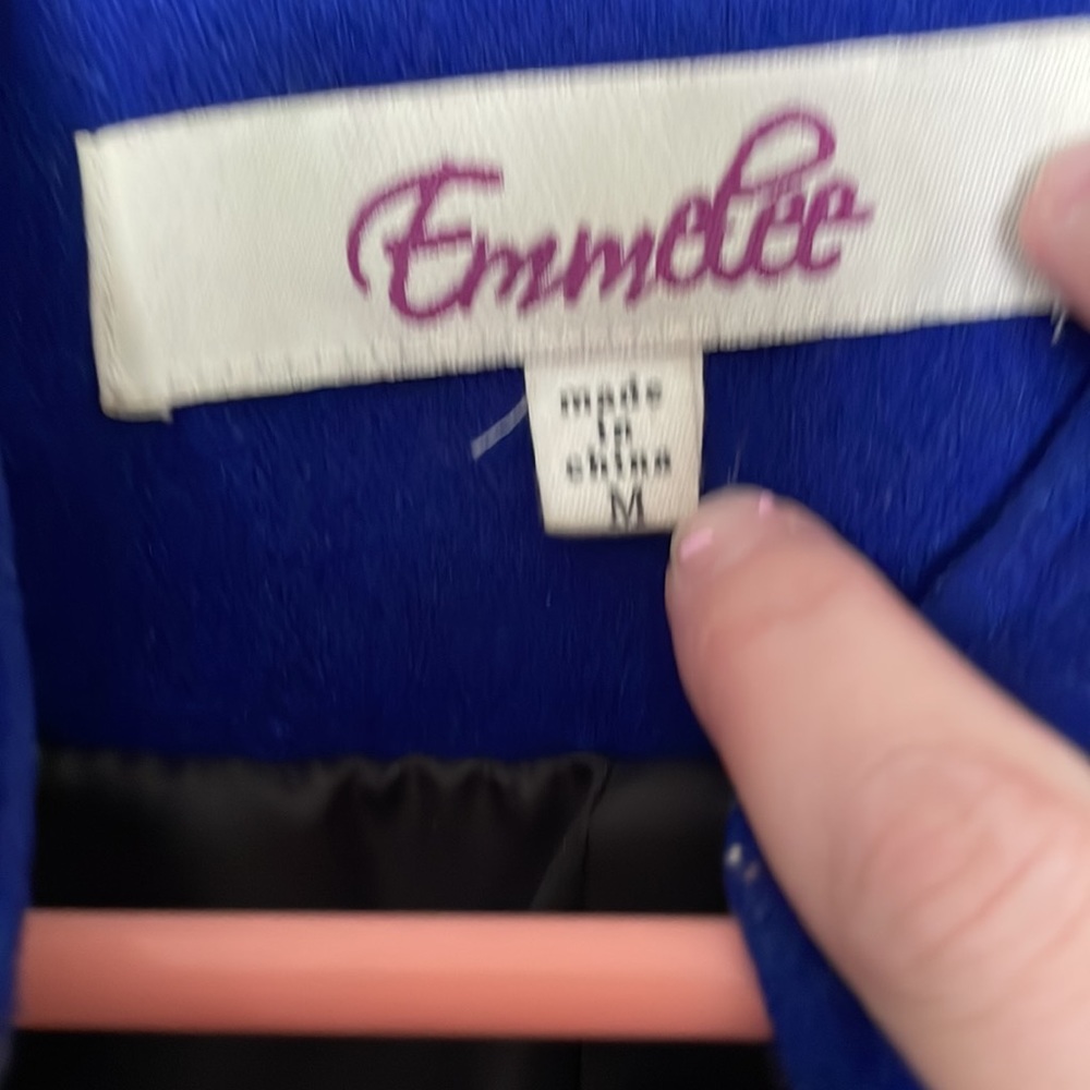 Royal blue dress coat - Picture 2 of 3